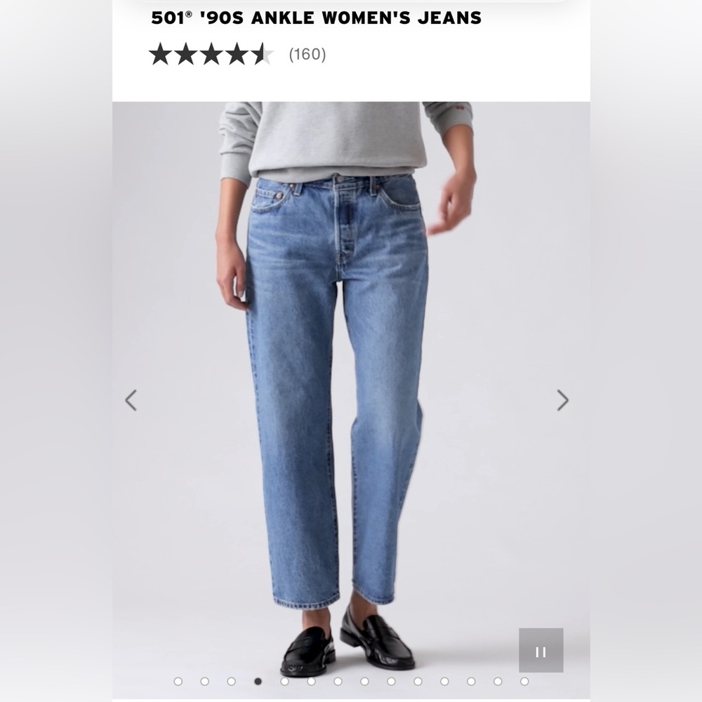 Levi's Light Blue Cropped Jeans
